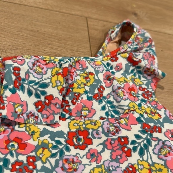 Crewcuts Floral One Piece Swimsuit ruffled 12 Girls - Picture 3 of 7